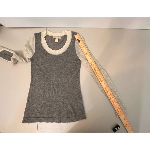 Banana Republic Gray Beige Elbow Patch Sweater Alpaca Wool Blend Size XS #1402 - Picture 12 of 13